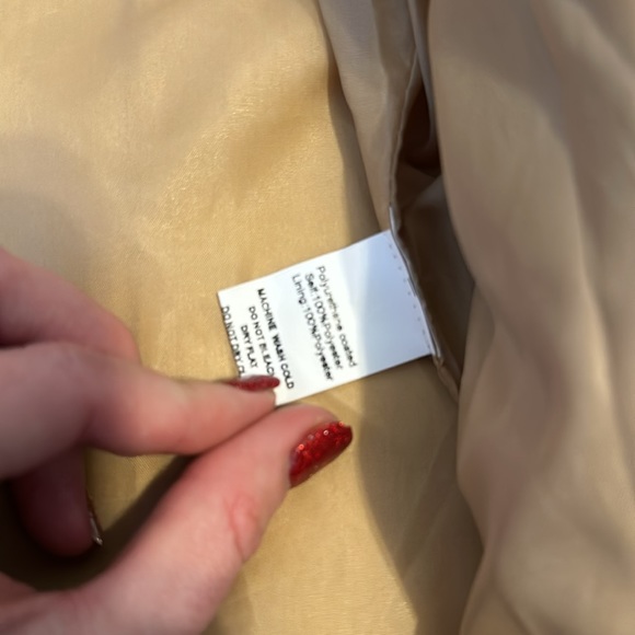 Women's Beige Faux Leather Jacket - Picture 4 of 5